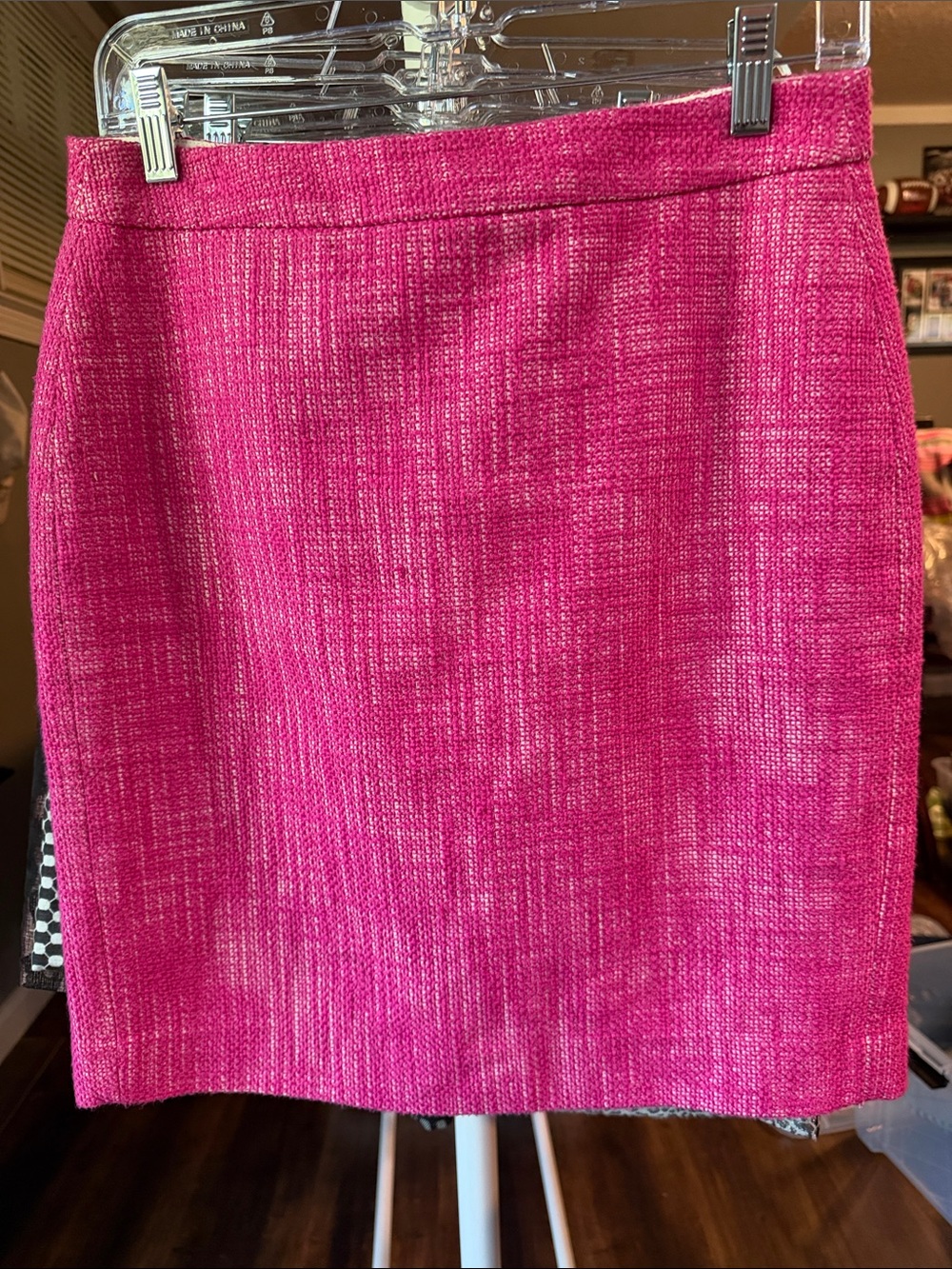 Banana Republic Hot Pink Textured Pencil Skirt
